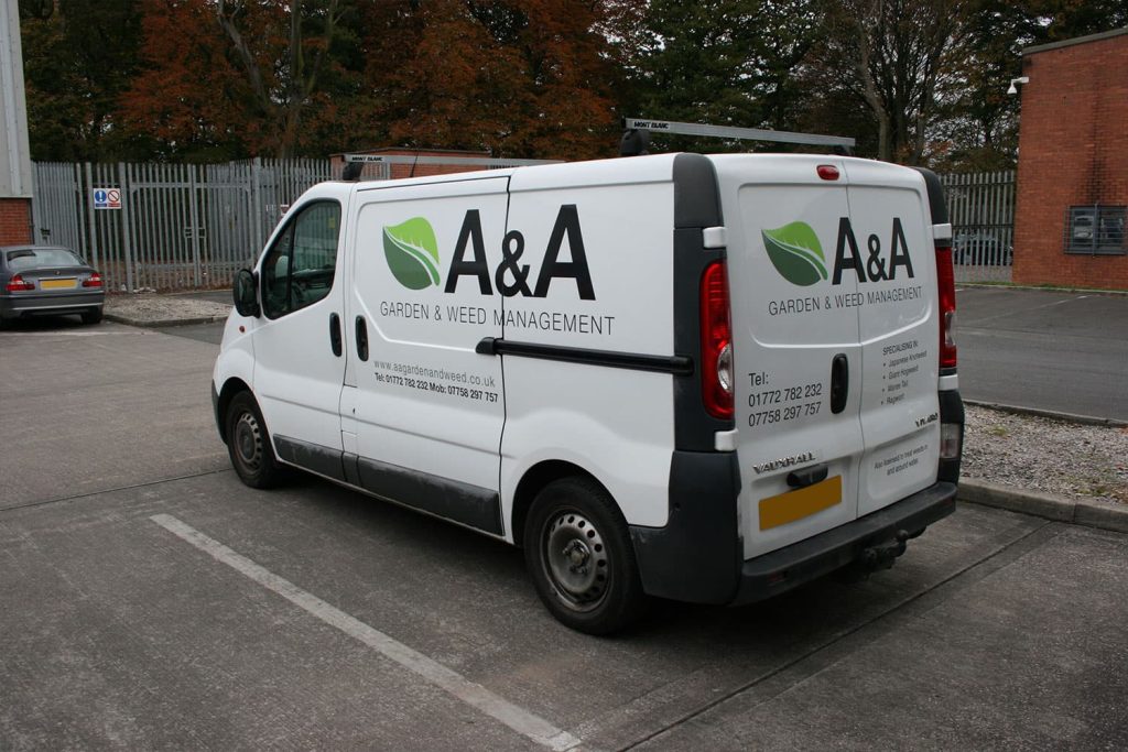 A&A Garden & Weed Management - print and cut vinyl vehicle graphics