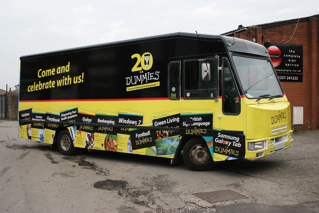 Dummies truck - full wrap mix of digital print and solid colour vinyl