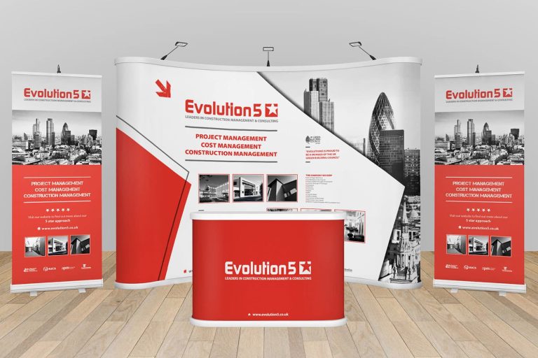 Evolution5 - 4x3 pop-up stand and roller banners