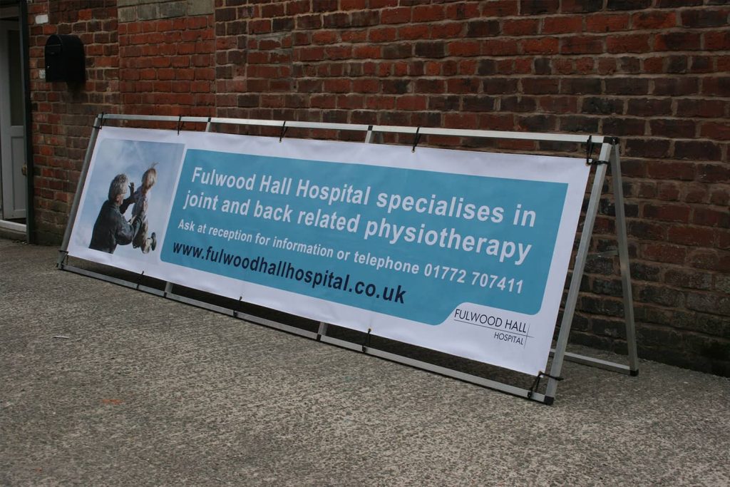 Fulwood Hall Hospital A-Frame banner stand