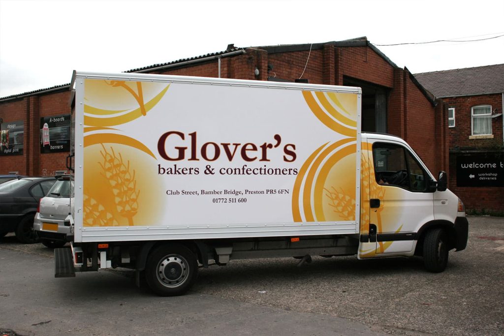 Glovers - full colour digitally printed vehicle wrap