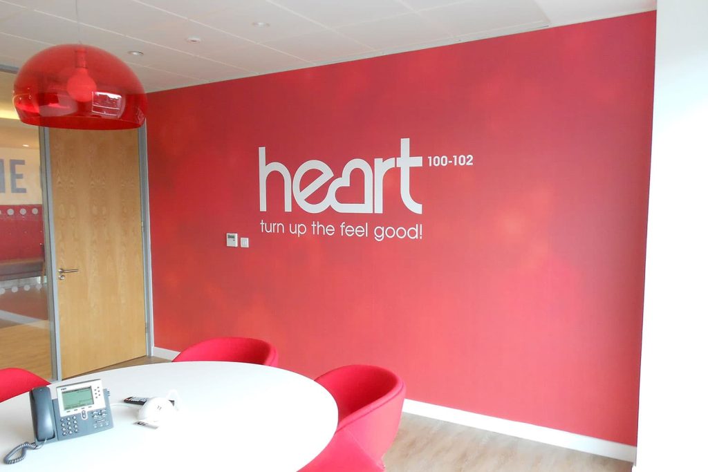Heart Radio - meeting room full colour wallpaper.