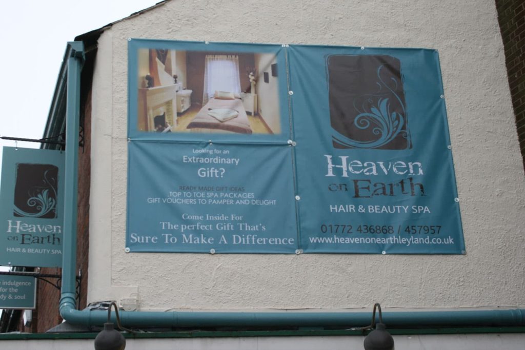 Heaven on Earth - full colour digitally printed one-sided PVC banner