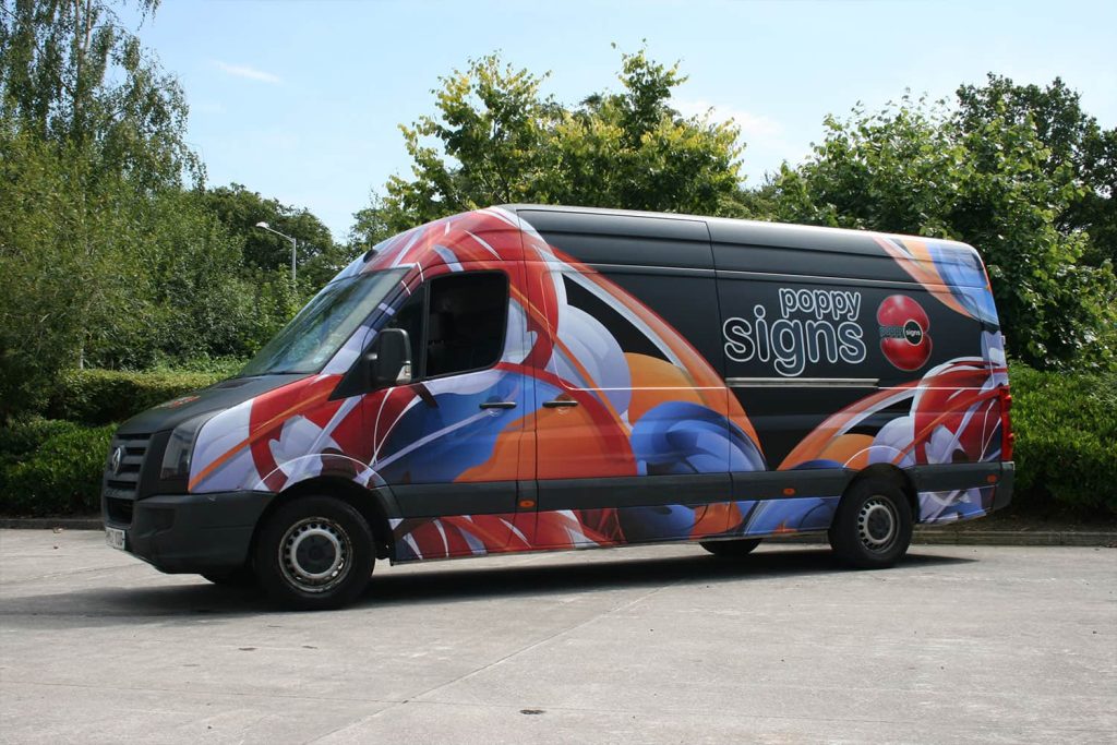 Poppy Signs - full colour digitally printed vehicle wrap