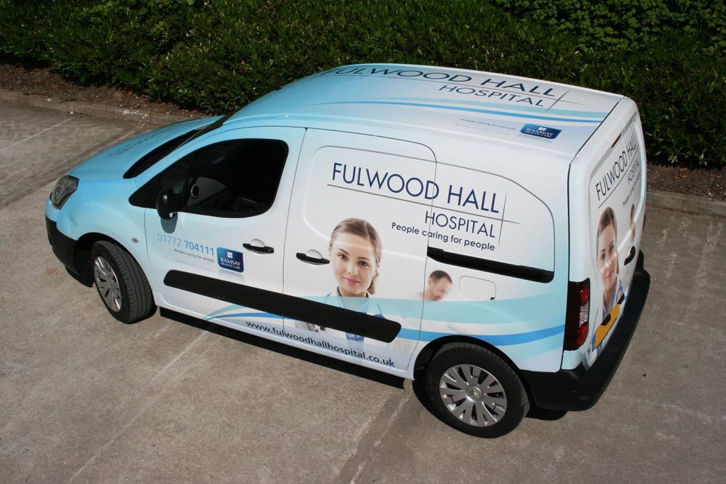 Ramsay Fulwood Hall - full digitally printed vehicle wrap including roof
