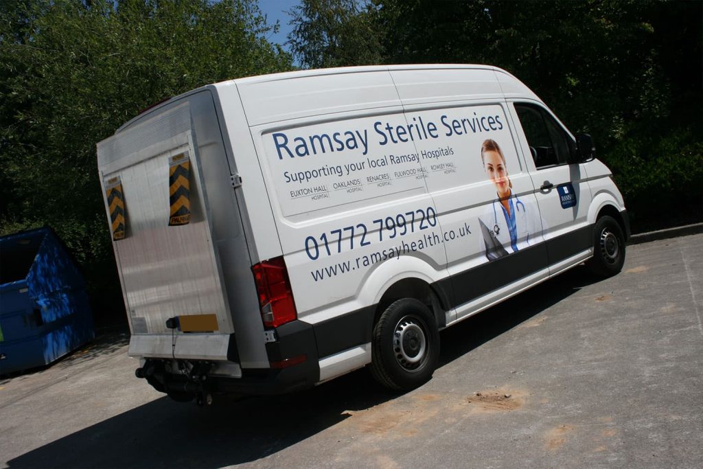Ramsay Healthcare Sterile Services - digitally printed and cut vehicle graphics