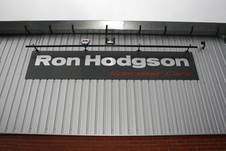 Ron Hodson - flat panel sign with trough light