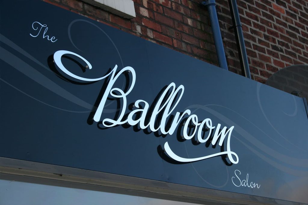 The Ballroom Salon - flat cut acrylic letters