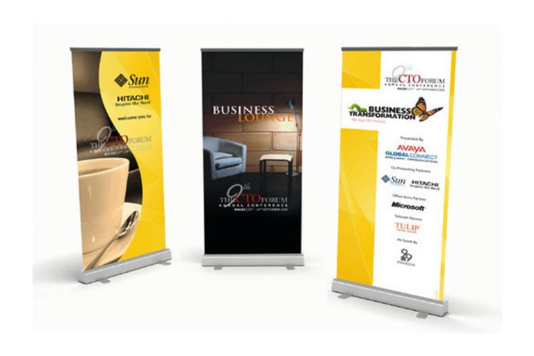 The CTO Forum - full colour digitally printed PVC pop-up-banners