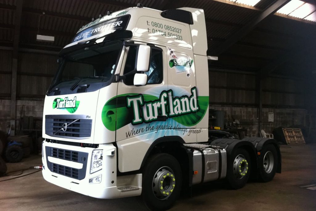 Turfland Truck - full colour contour cut vinyl graphics