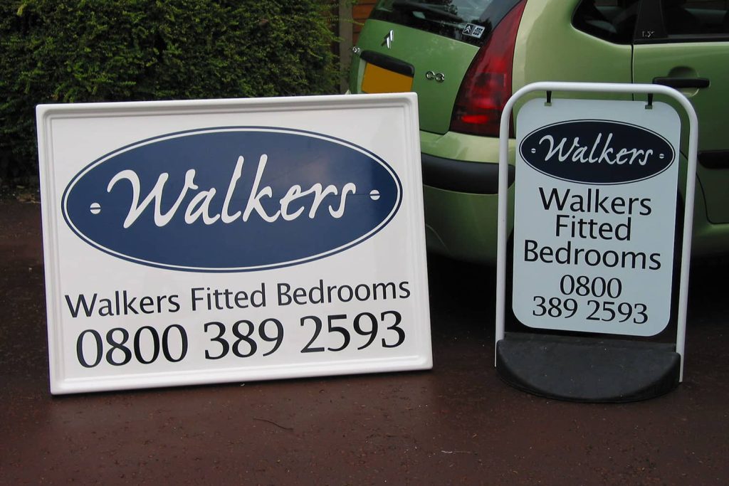 Walkers Signage and a-board swinger