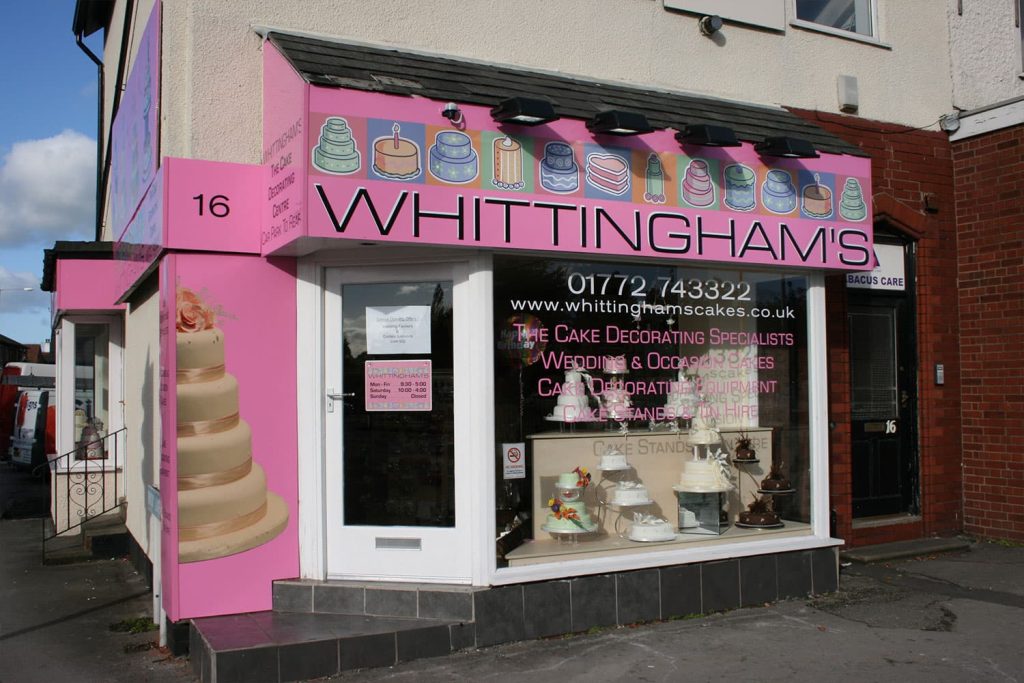 Whittingham's - digitally printed sign fascia